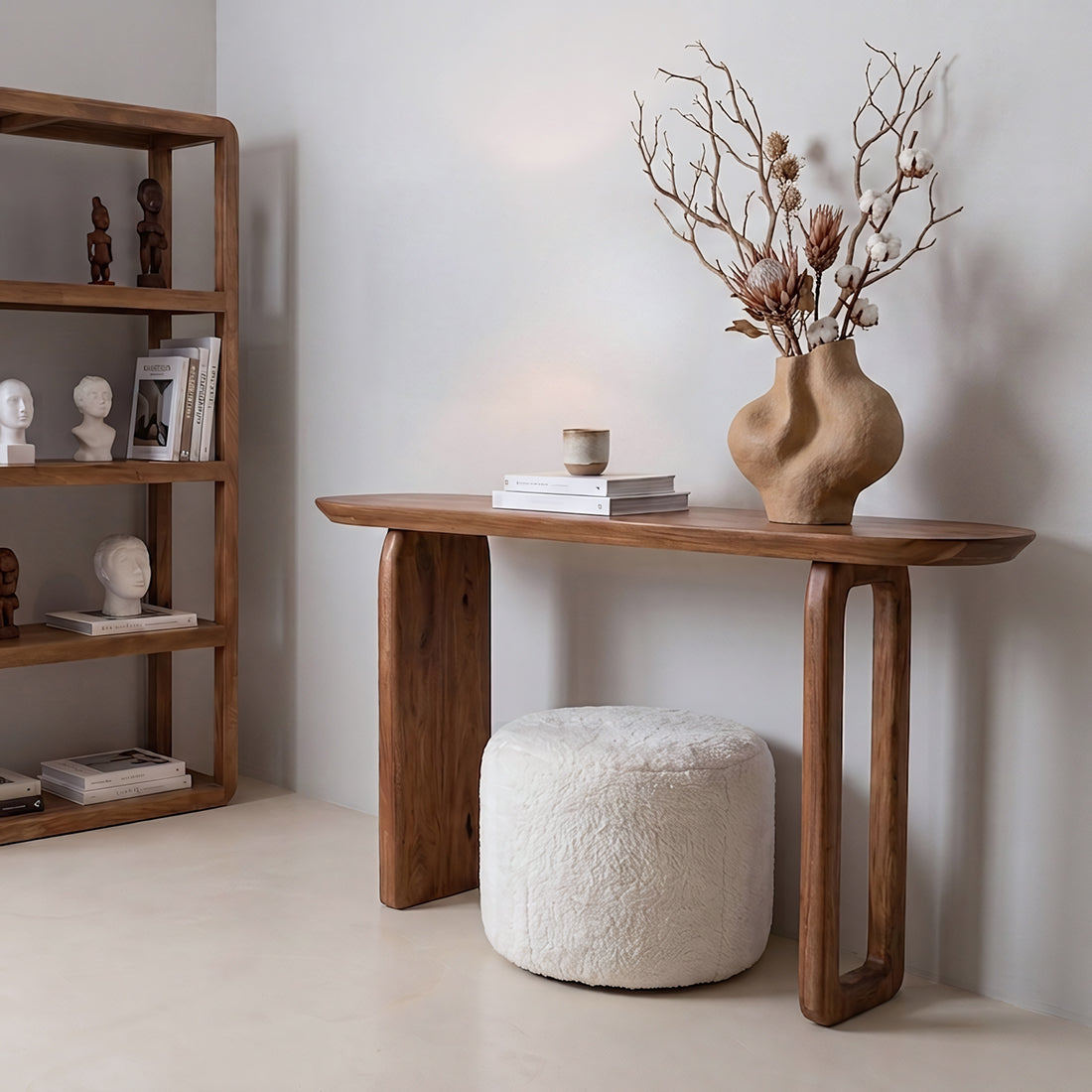 Bullnose Consoletafel Bruin Raw Materials
