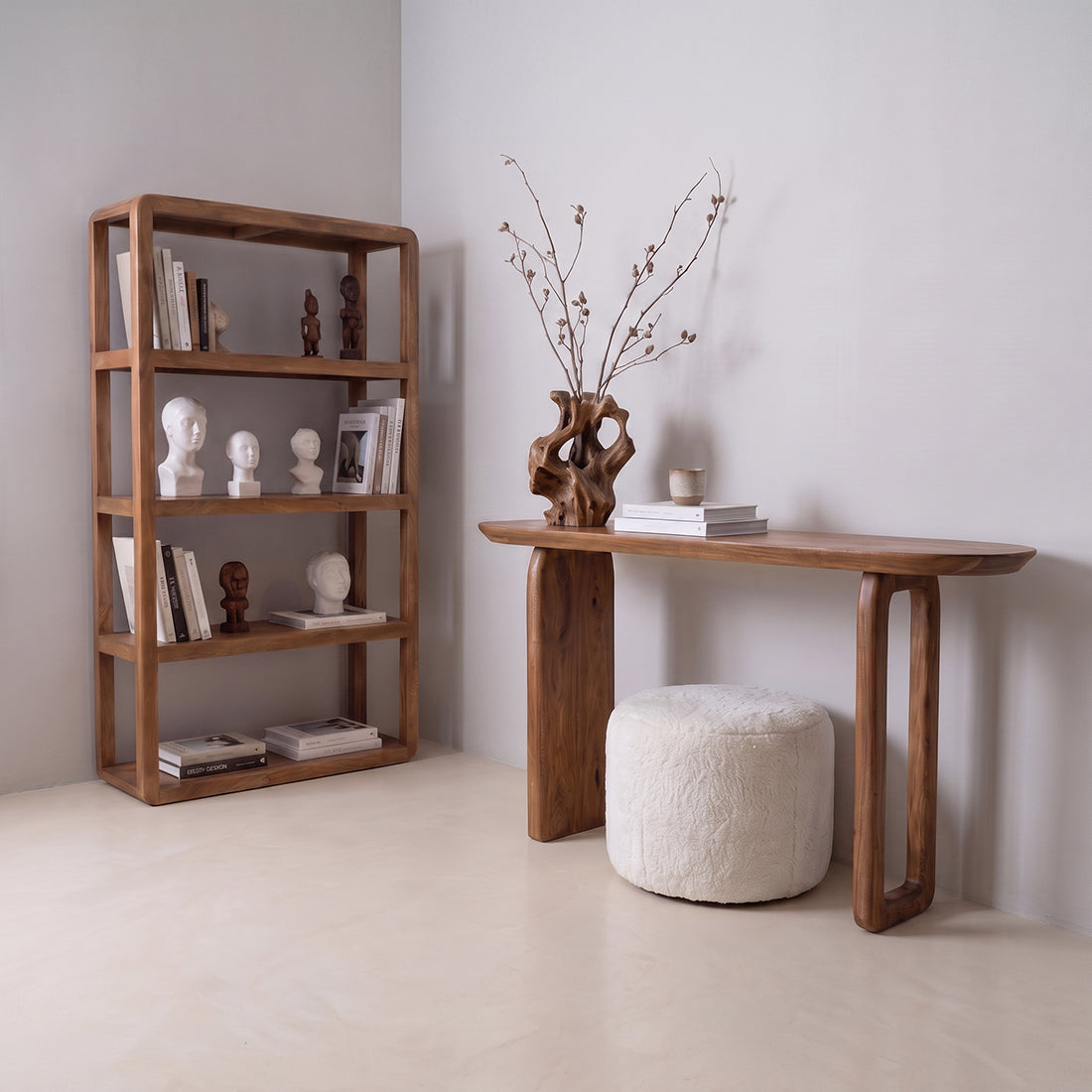 Bullnose Consoletafel Bruin Raw Materials