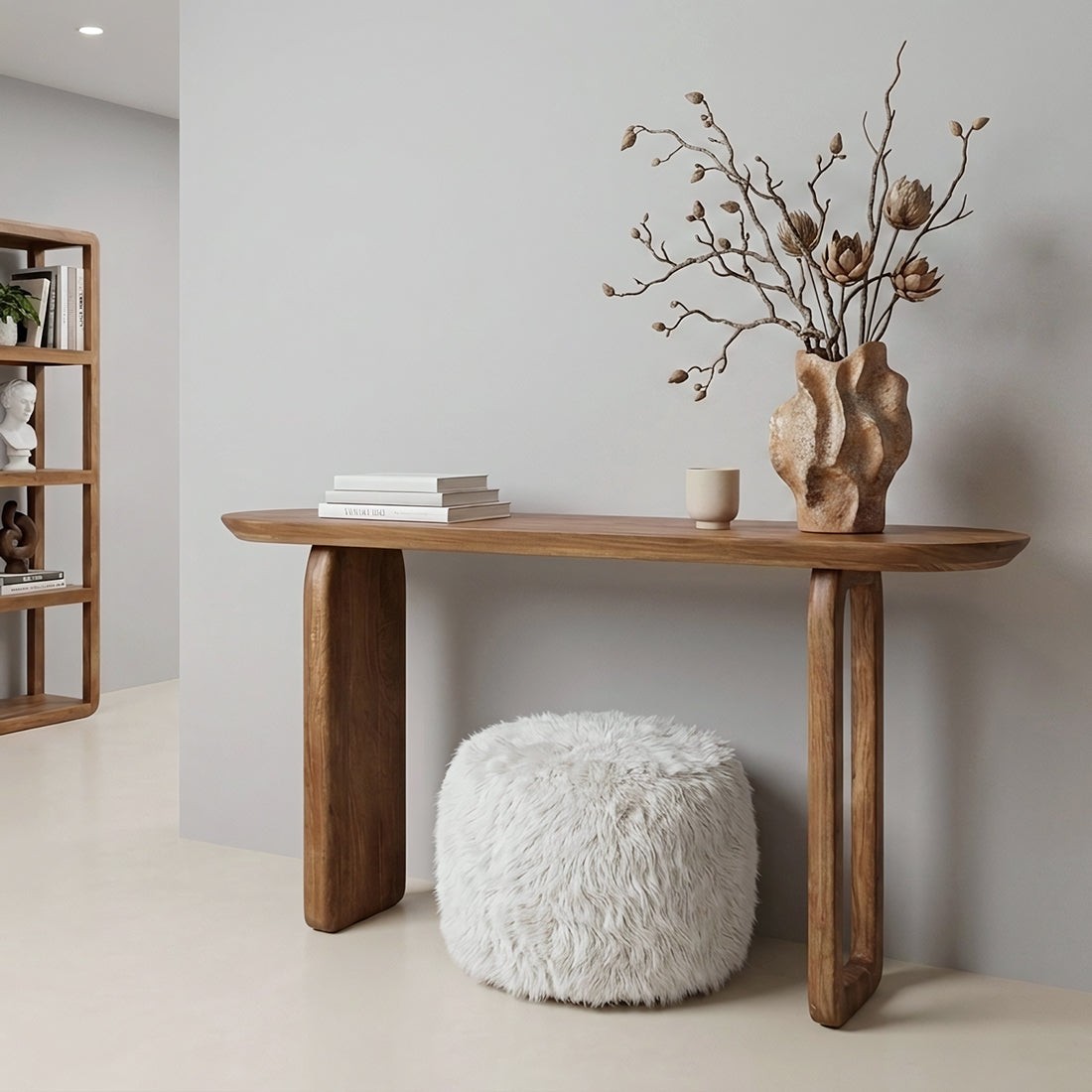 Bullnose Consoletafel Bruin Raw Materials