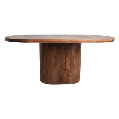 Eettafel Bullnose Oblong Ovaal Mangohout 180cm Raw Materials
