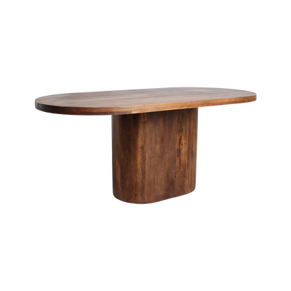 Eettafel Bullnose Oblong Ovaal Mangohout 240cm Raw Materials