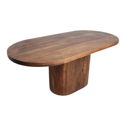 Eettafel Bullnose Oblong Ovaal Mangohout 240cm Raw Materials