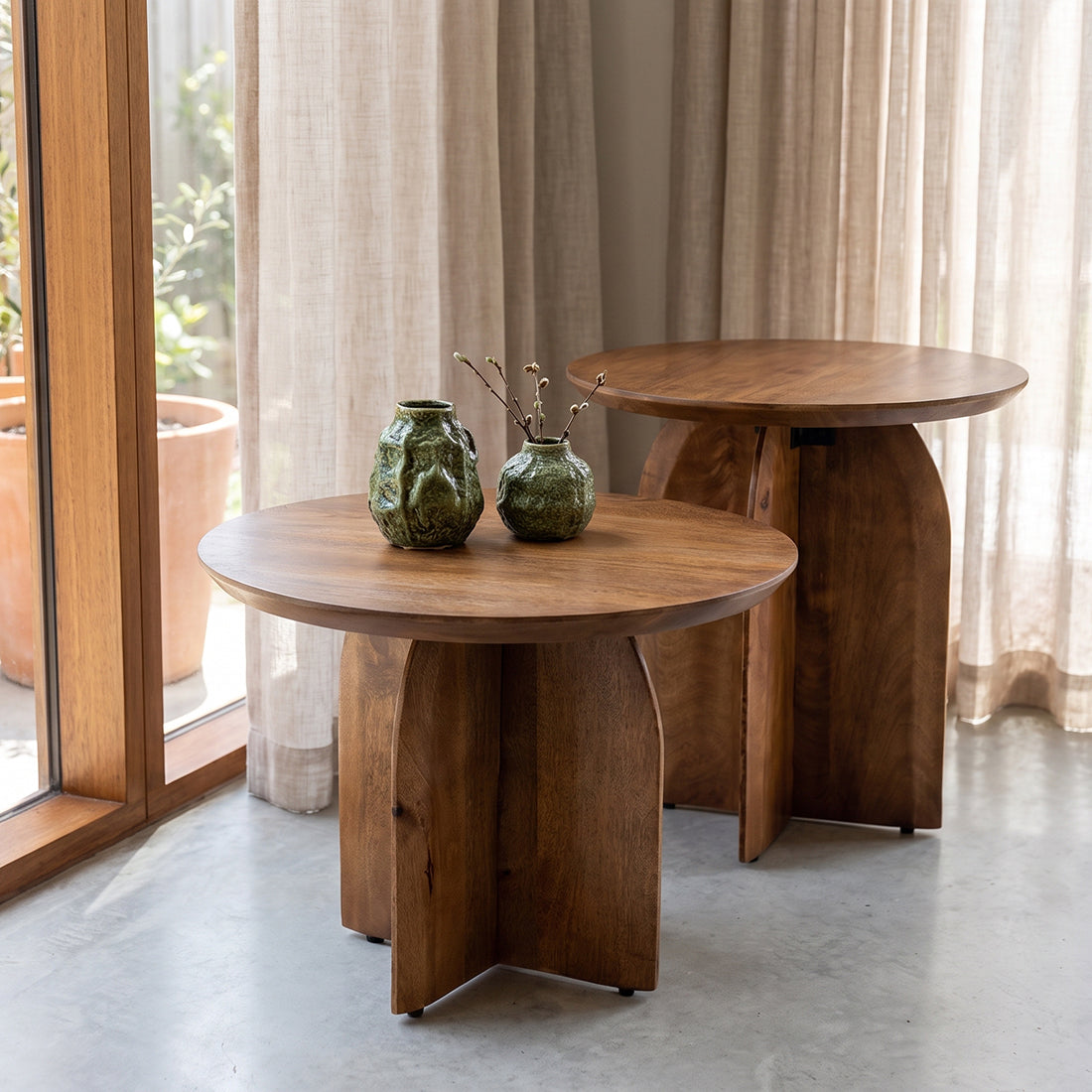 Bullnose bijzettafel 55 cm Raw Materials