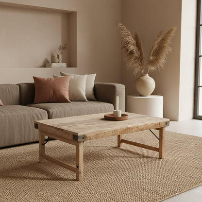 Limewash Inklapbare Salontafel Raw Materials