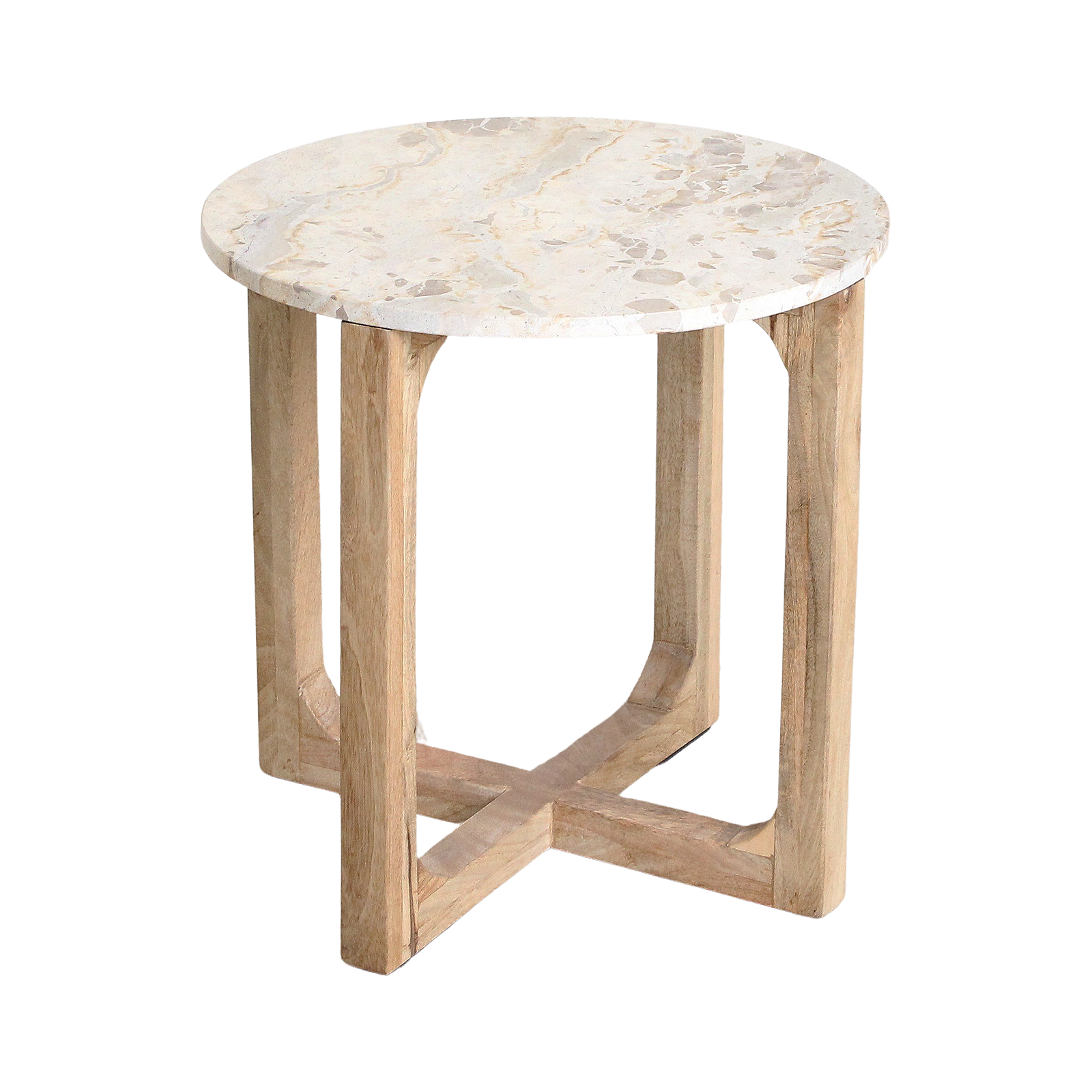 Marmeren bijzettafel Créme - 50x50x50 cm Raw Materials