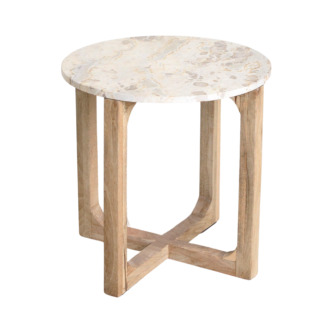 Marmeren bijzettafel Créme - 50x50x50 cm Raw Materials