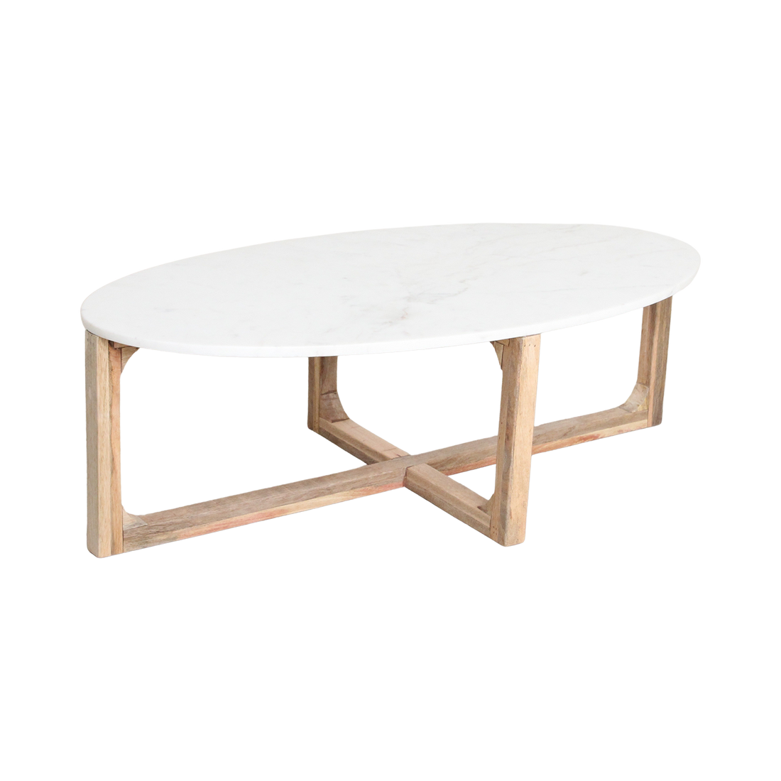 Salontafel Marmer Ovaal Wit Raw Materials