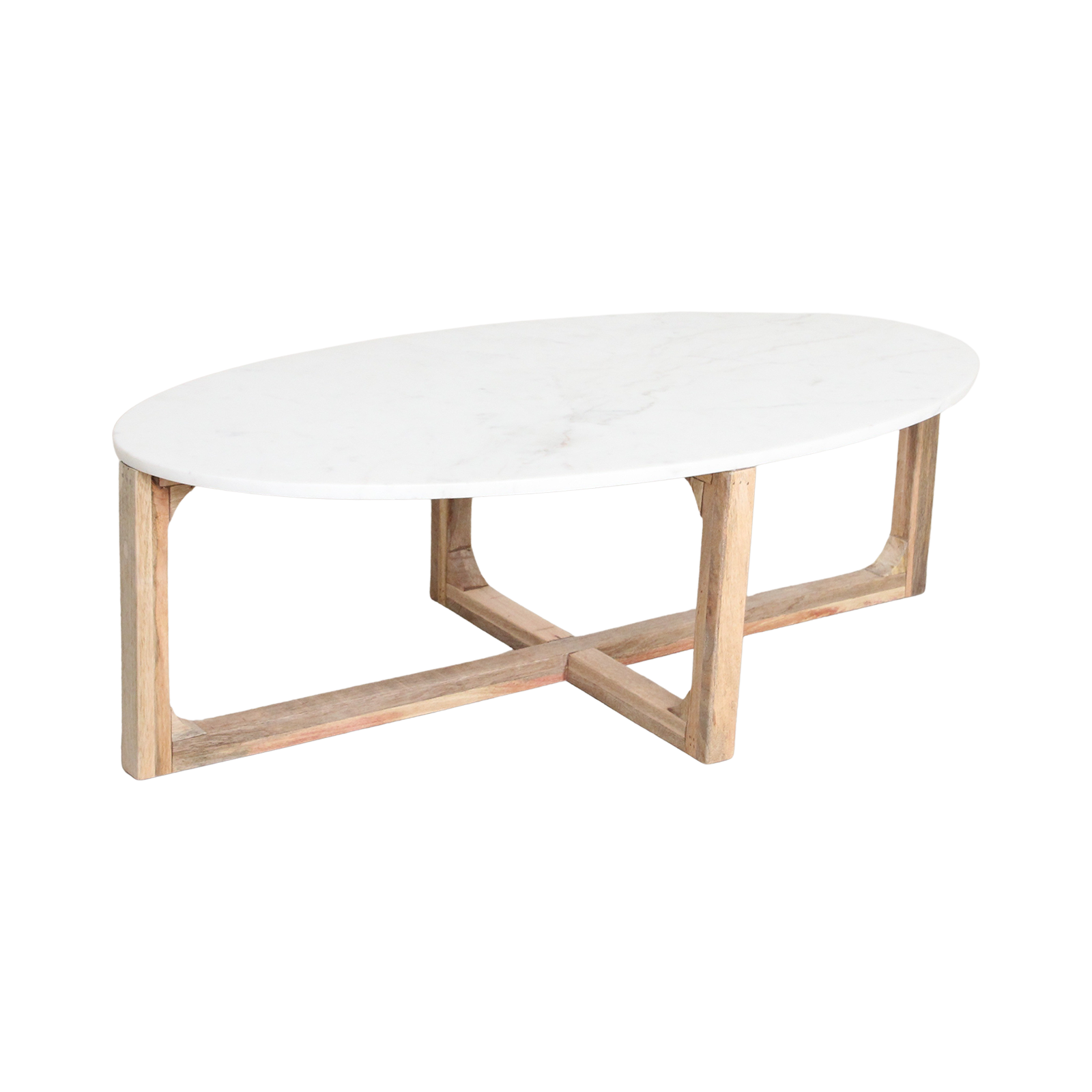 Salontafel Marmer Ovaal Wit Raw Materials
