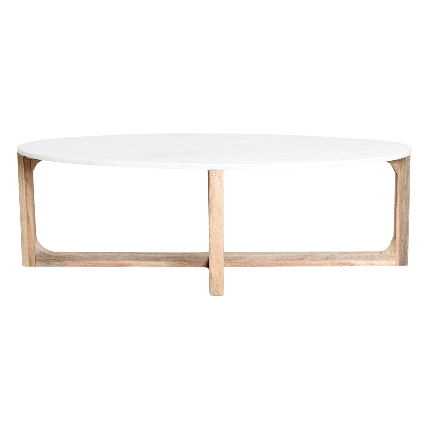 Salontafel Marmer Ovaal Wit Raw Materials