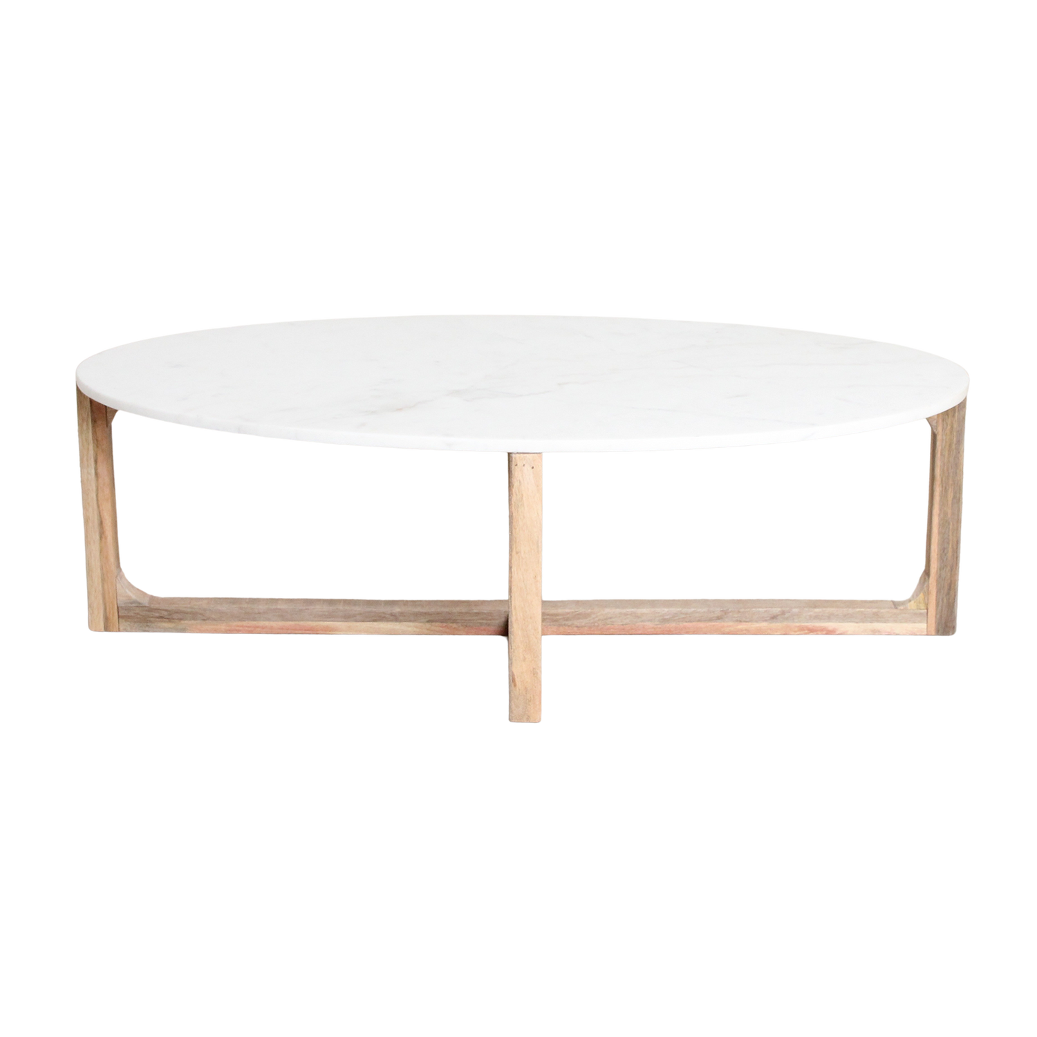 Salontafel Marmer Ovaal Wit Raw Materials