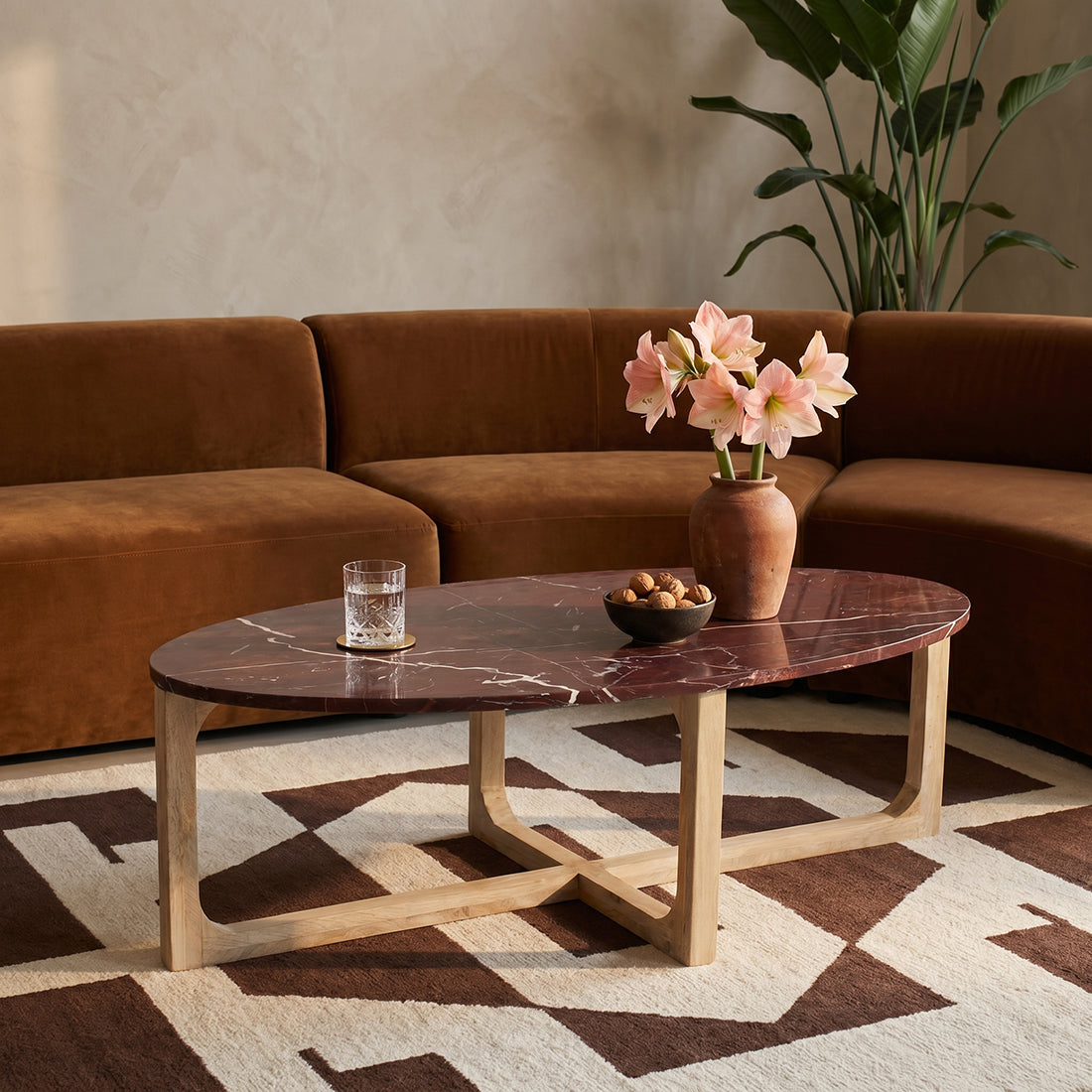 Marmeren Salontafel Ovaal ‘Cherry’ Raw Materials