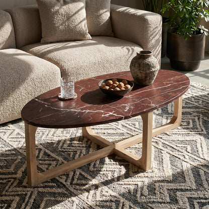 Marmeren Salontafel Ovaal ‘Cherry’ Raw Materials