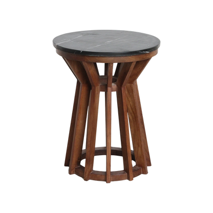 Bijzettafel Sabah Marmer Zwart Ø40x50cm Raw Materials