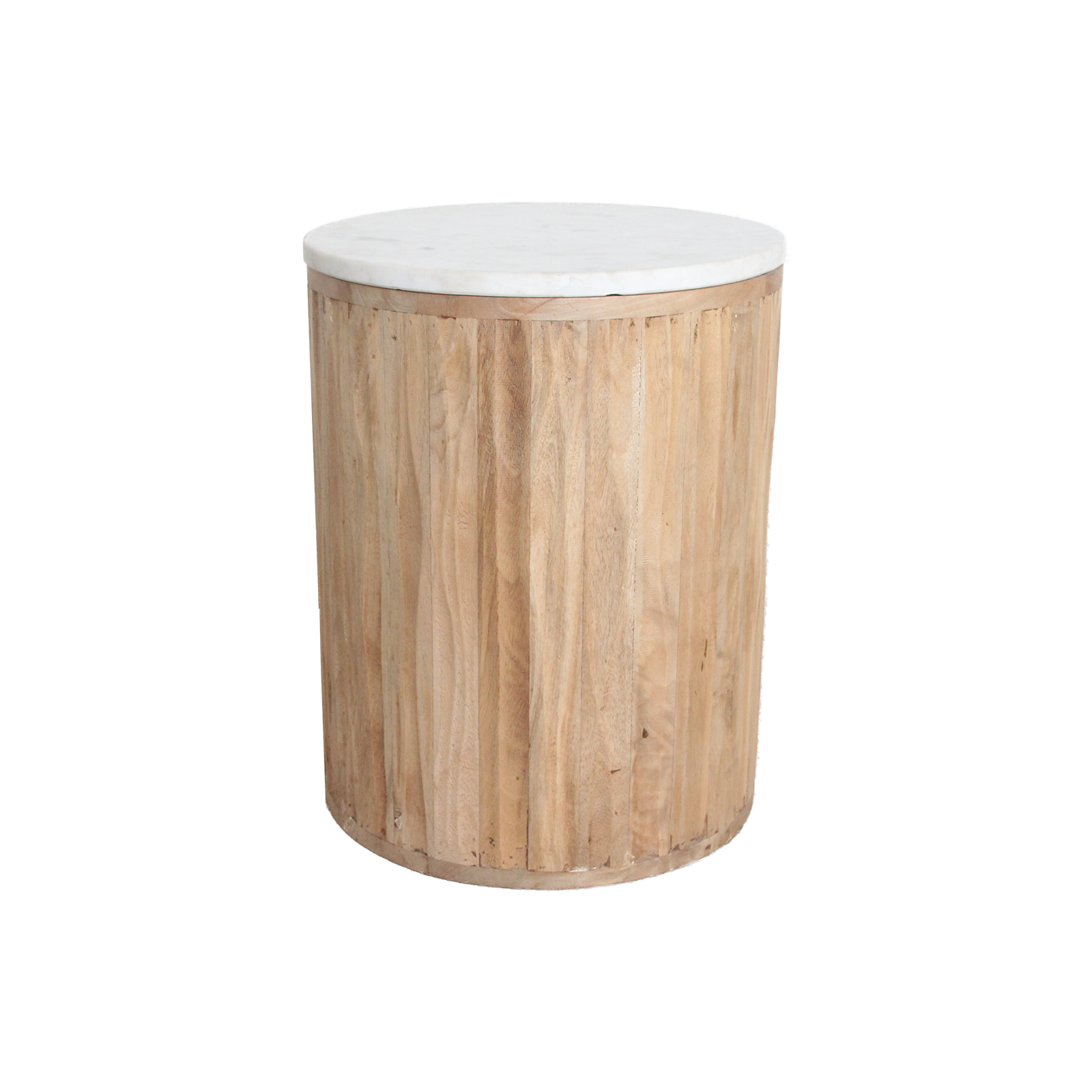 Ronde Bijzettafel Malakka Marmer Wit Raw Materials