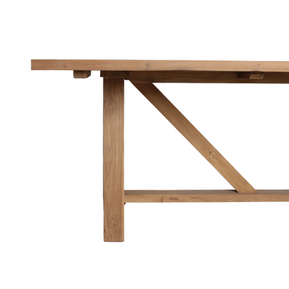 Tuintafel Soleado 200cm FSC Gerecycled Teakhouten Raw Materials