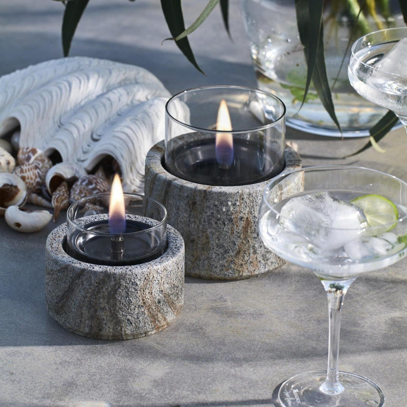 Sfeerkaars Slate 12 Mocha Eiken Tenderflame