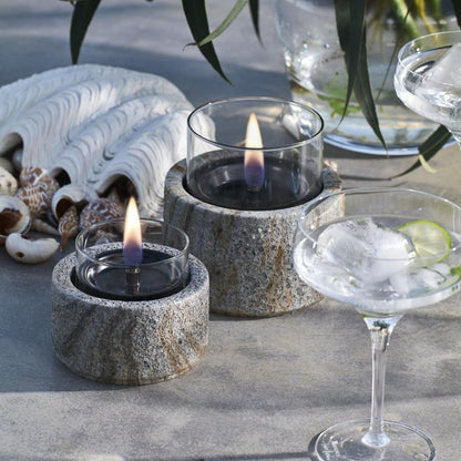 Sfeerkaars Slate 12 Mocha Eiken Tenderflame