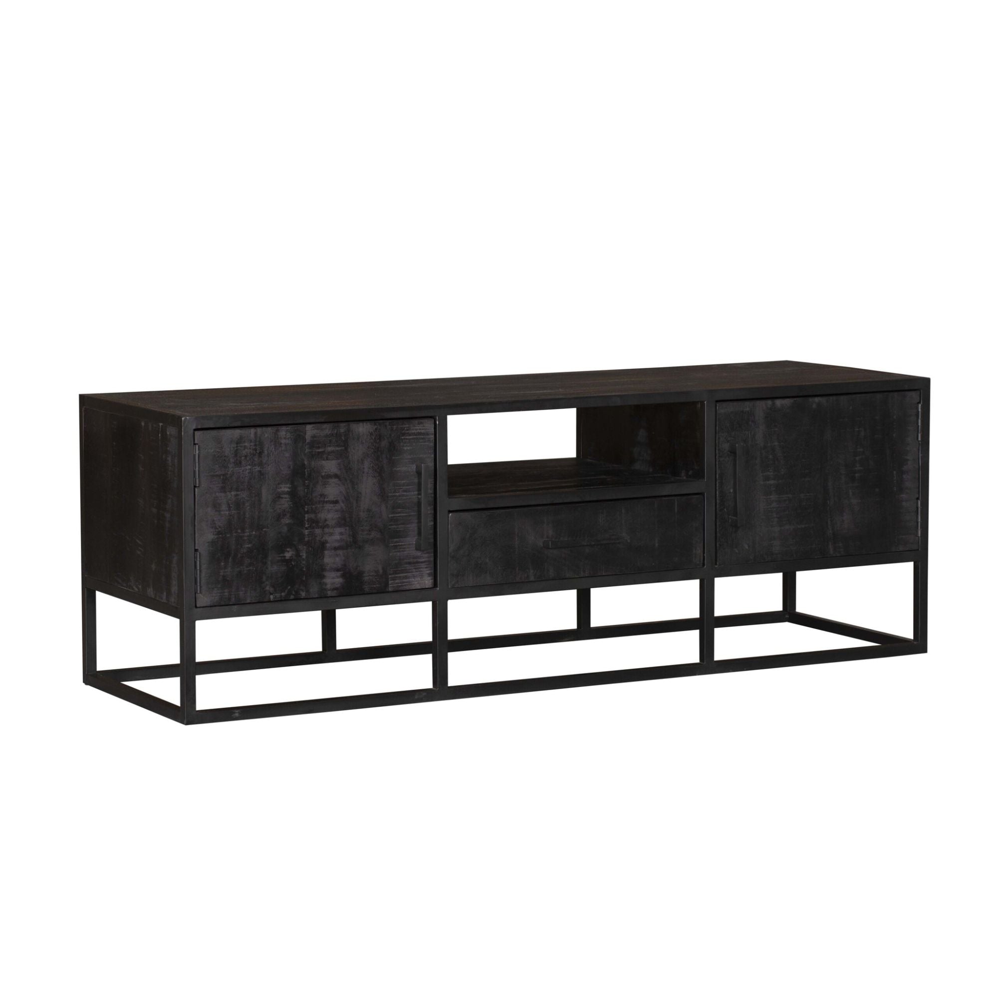TV-meubel Denver Mangohout Zwart 145cm Starfurn