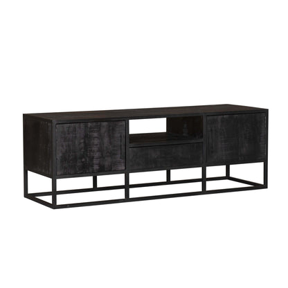 TV-meubel Denver Mangohout Zwart 145cm Starfurn