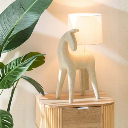 Tafellamp Paard Modern Resine Beige J-Line
