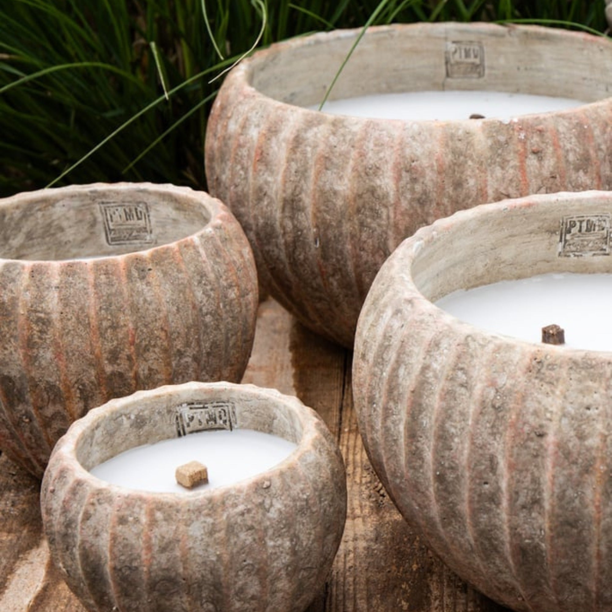 Yasmeene Cement Buitenkaars Bruin Ø16cm PTMD