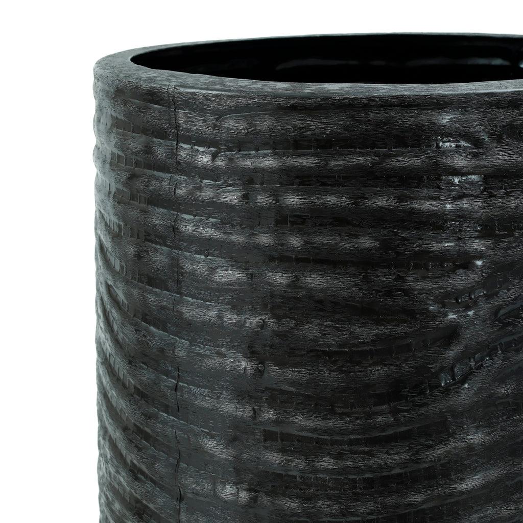 Addila Black Brushed High Pot - Set van 3 - PTMD - Pot - PTMD - livinglovely.nl