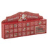 Adventskalender Hout Rood Wit van J-Line, houten kalender met 24 vakjes van 80cm breed