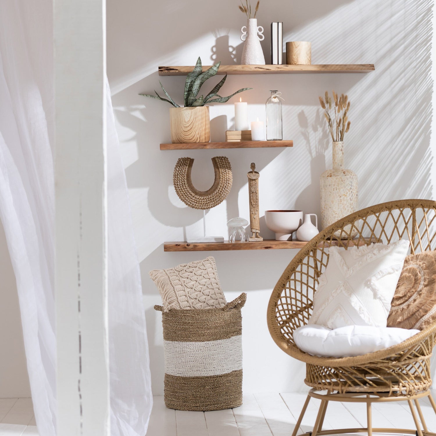 Afrikaanse Figuur Poly Bruin Set van 2 - Beeld - J-Line - livinglovely.nl