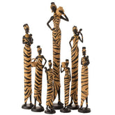 Afrikaanse Vrouw Zebra Poly Zwart/Bruin - Beeld - J-Line - livinglovely.nl