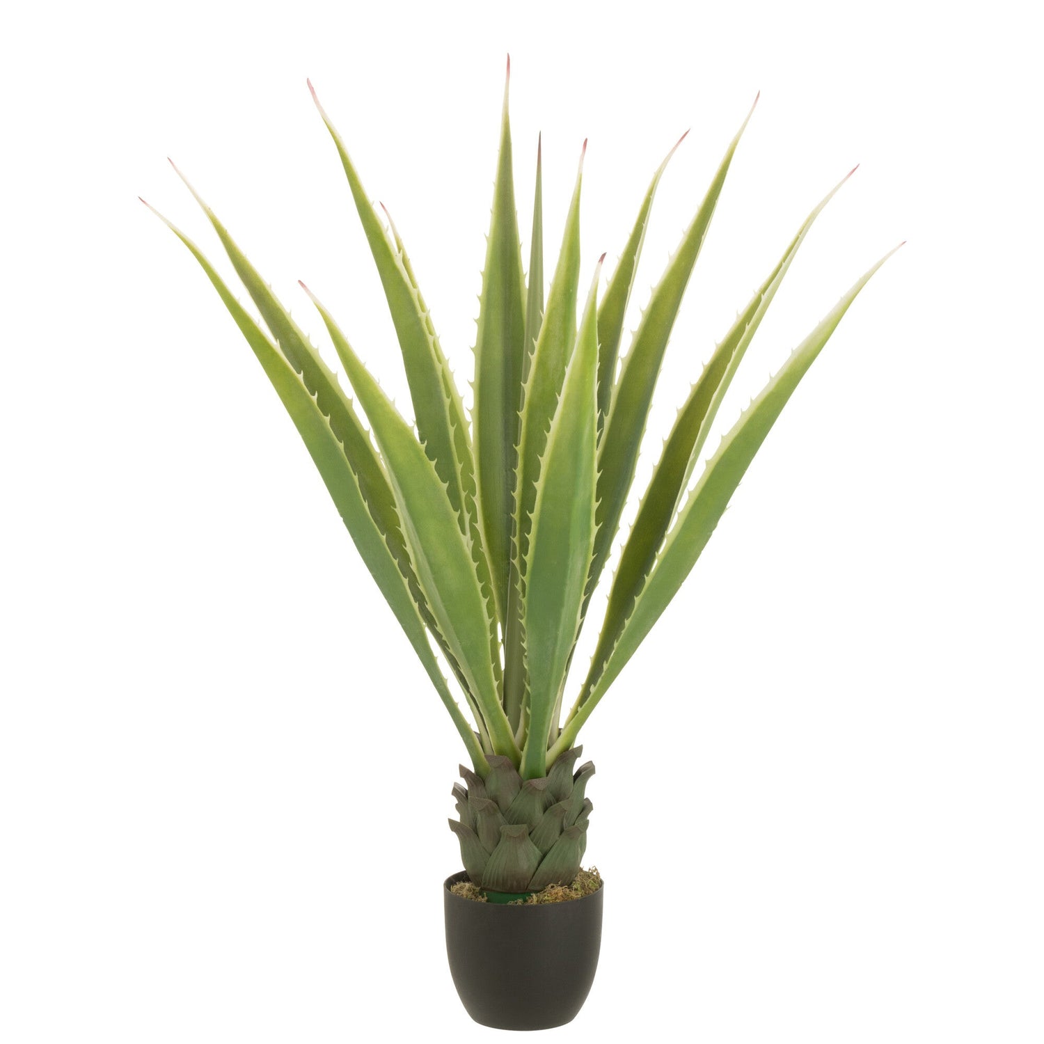 Agave Gebroken Wit Kunstmatig Groen 80x80x150cm - Kunstplant - J-Line - livinglovely.nl