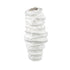 Aharon White Ceramic Irregular Shaped Vase Slim L 24x23x51cm PTMD - Vaas - PTMD - livinglovely.nl