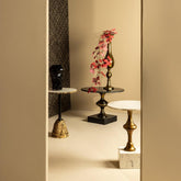 Alano Black Marble Salontafel Alu Gold Table Leg PTMD - Bijzettafel - PTMD - livinglovely.nl