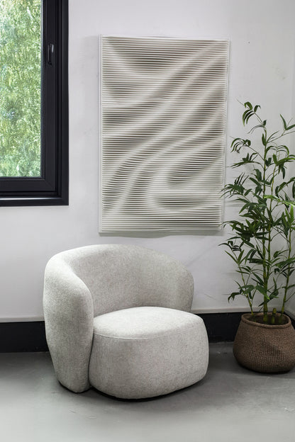 Aleishia White rect mdf wallpanel wavy design PTMD - Wandpaneel - PTMD - livinglovely.nl