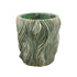 Alexio Green Round Cement Pot Wavy Lines Low XL Ø30xH30cm PTMD - Pot - PTMD - livinglovely.nl