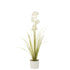 Allium In Pot Plastiek Groen/Wit Small 15x15x92cm - Kunstplant - J-Line - livinglovely.nl