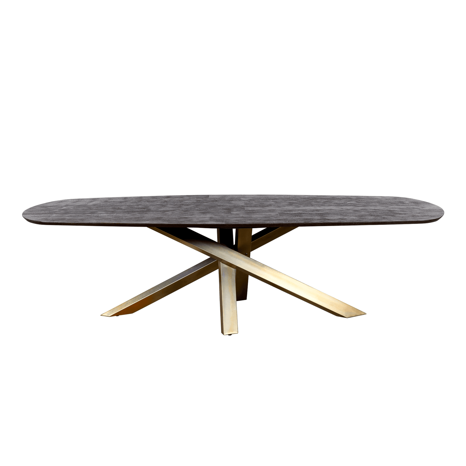 Alore Black on Gold Diningtable Oval PTMD , eettafel , PTMD , livinglovely.nl