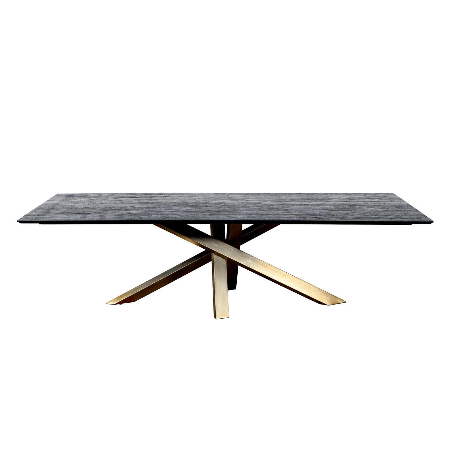 Alore Black on Gold Diningtable Rectangle PTMD , eettafel , PTMD , livinglovely.nl