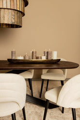 Alore Brown on Black Diningtable Oval PTMD , eettafel , PTMD , livinglovely.nl