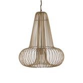 Aluesi Antique Brass Iron Wired Hanging Lamp PTMD - Hanglamp - PTMD - livinglovely.nl