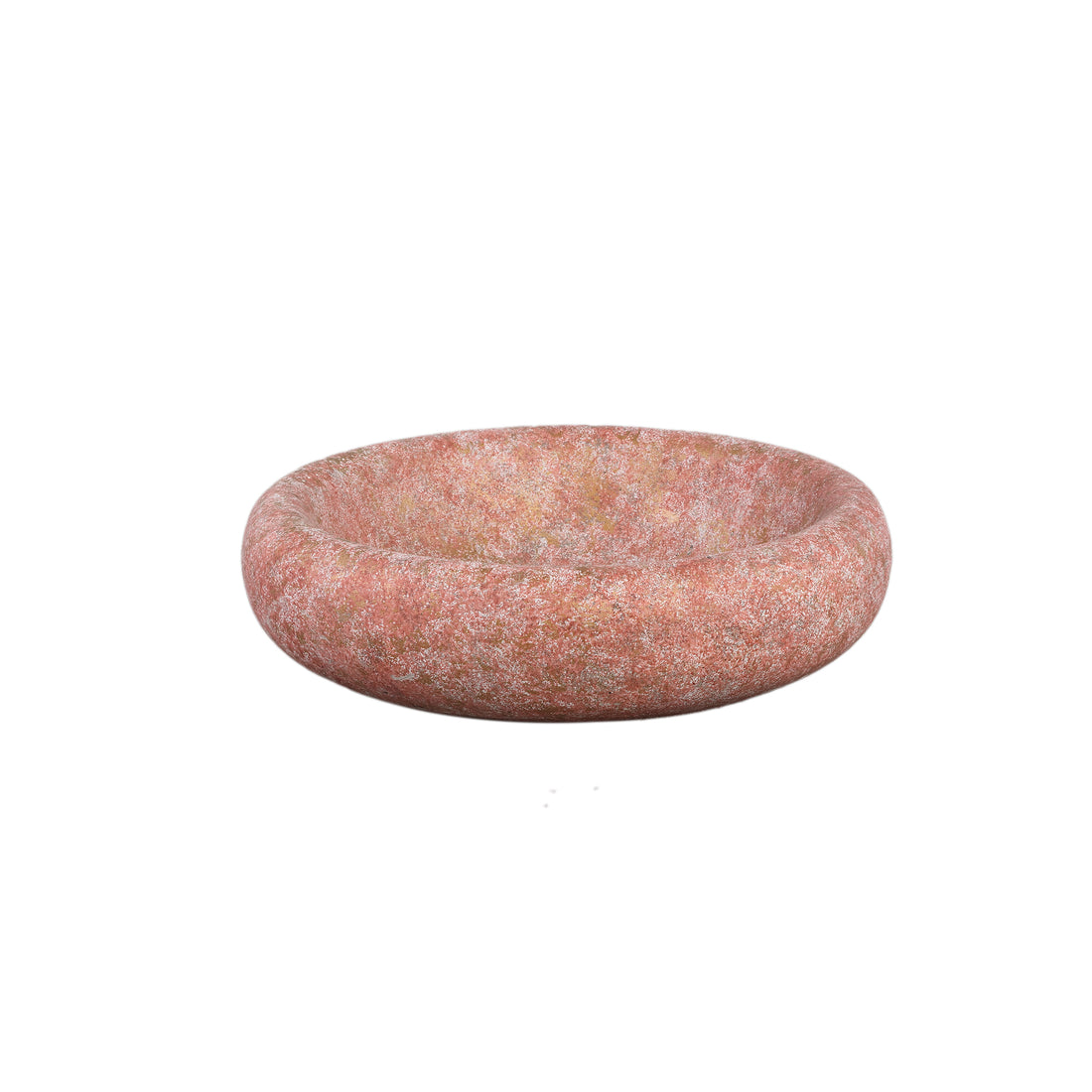 Aly Red Cement Round Bowl Small PTMD - Schaal - PTMD - livinglovely.nl