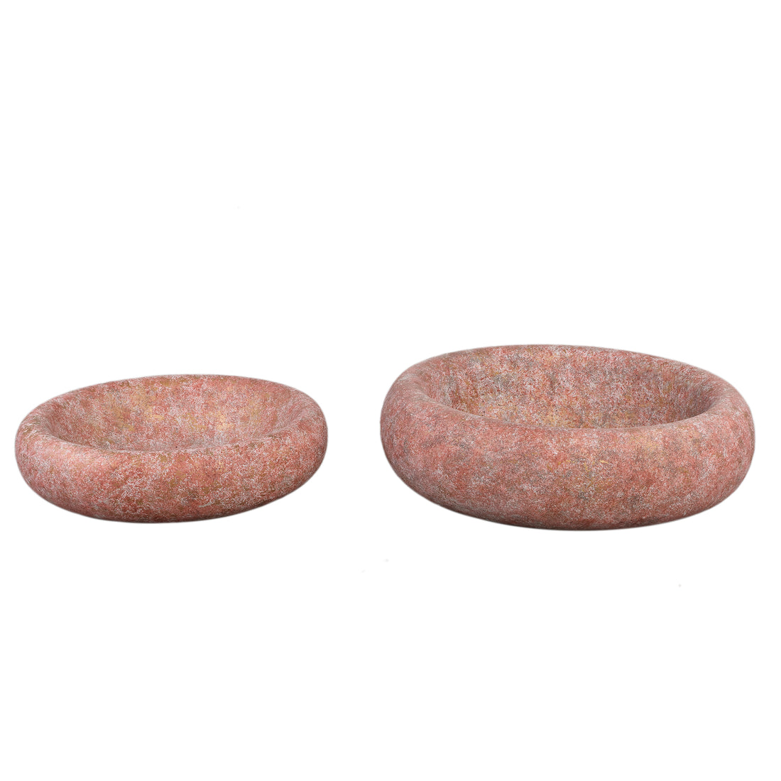 Aly Red Cement Round Bowl Small PTMD - Schaal - PTMD - livinglovely.nl