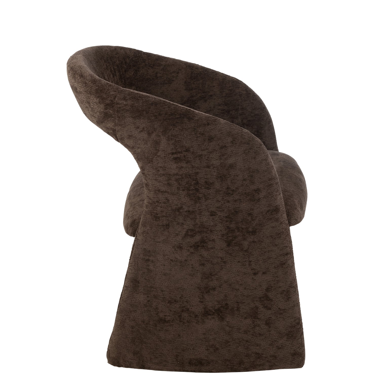 Anise Stoel Textiel Donkerbruin - Eetkamerstoel - J-Line - livinglovely.nl