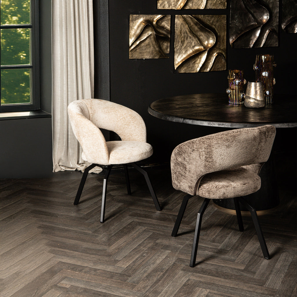 Aranea eetkamerstoel beige Symphony 3 PTMD - Eetkamerstoel - PTMD - livinglovely.nl