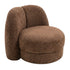 Arco Fauteuil Rond Aphrodite Bruin van PTMD, ander aanzicht van de bruine bekleding