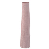 Ardala Light Pink Straight Round Ceramic Vase XL van PTMD, hoge lichtroze keramische vaas op witte achtergrond