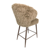 Ares barkruk Hair bruin van PTMD, detail van de zitting