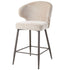 Ares Cream bar chair aphrodite 3 beige clay leg PTMD - Barkruk - PTMD - livinglovely.nl