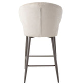 Ares Cream bar chair aphrodite 3 beige clay leg PTMD - Barkruk - PTMD - livinglovely.nl