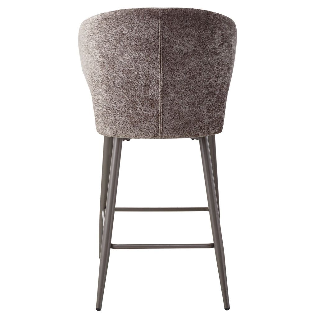 Ares Grey bar chair aphrodite 7 mocco clay leg PTMD - Barkruk - PTMD - livinglovely.nl