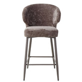 Ares Grey bar chair aphrodite 7 mocco clay leg PTMD - Barkruk - PTMD - livinglovely.nl